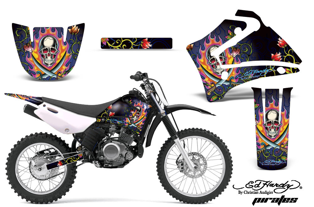 Dirt Bike Graphics Kit MX Decal Wrap For Yamaha TTR125LE 2000-2007 EDHP BLUE-atv motorcycle utv parts accessories gear helmets jackets gloves pantsAll Terrain Depot