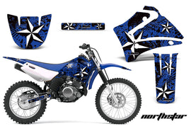 Dirt Bike Graphics Kit MX Decal Wrap For Yamaha TTR125LE 2000-2007 NORTHSTAR BLUE-atv motorcycle utv parts accessories gear helmets jackets gloves pantsAll Terrain Depot