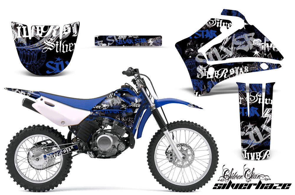 Dirt Bike Graphics Kit MX Decal Wrap For Yamaha TTR125LE 2000-2007 SSSH BLUE BLACK-atv motorcycle utv parts accessories gear helmets jackets gloves pantsAll Terrain Depot