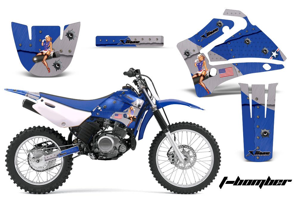 Dirt Bike Graphics Kit MX Decal Wrap For Yamaha TTR125LE 2000-2007 TBOMBER BLUE-atv motorcycle utv parts accessories gear helmets jackets gloves pantsAll Terrain Depot