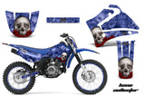 Graphics Kit MX Decal Wrap + # PlatesFor Yamaha TTR125LE 2000-2007 BONES BLUE