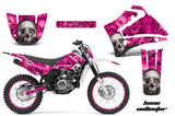 Graphics Kit MX Decal Wrap + # PlatesFor Yamaha TTR125LE 2000-2007 BONES PINK