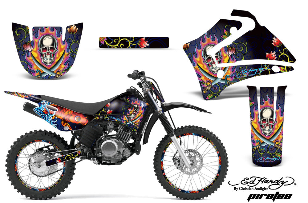 Graphics Kit MX Decal Wrap + # PlatesFor Yamaha TTR125LE 2000-2007 EDHP BLUE-atv motorcycle utv parts accessories gear helmets jackets gloves pantsAll Terrain Depot