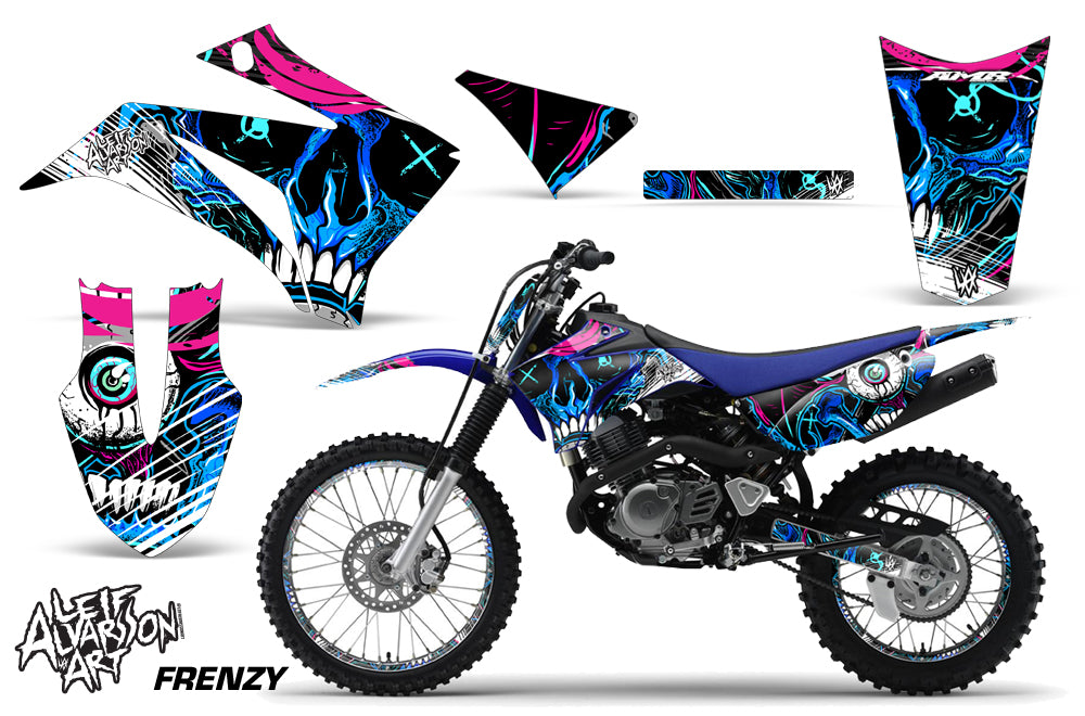 Graphics Kit MX Decal Wrap + # Plates For Yamaha TTR125LE 2008-2018 FRENZY BLUE-atv motorcycle utv parts accessories gear helmets jackets gloves pantsAll Terrain Depot