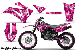 Graphics Kit MX Decal Wrap + # Plates For Yamaha TTR125LE 2008-2018 BUTTERFLIES WHITE PINK-atv motorcycle utv parts accessories gear helmets jackets gloves pantsAll Terrain Depot