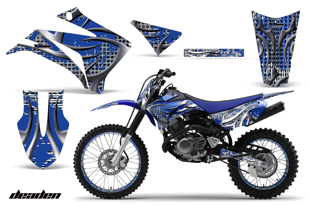Graphics Kit MX Decal Wrap + # Plates For Yamaha TTR125LE 2008-2018 DEADEN BLUE-atv motorcycle utv parts accessories gear helmets jackets gloves pantsAll Terrain Depot