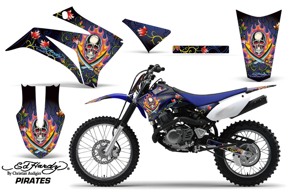 Dirt Bike Graphics Kit MX Decal Wrap For Yamaha TTR125LE 2008-2018 EDHP BLUE-atv motorcycle utv parts accessories gear helmets jackets gloves pantsAll Terrain Depot