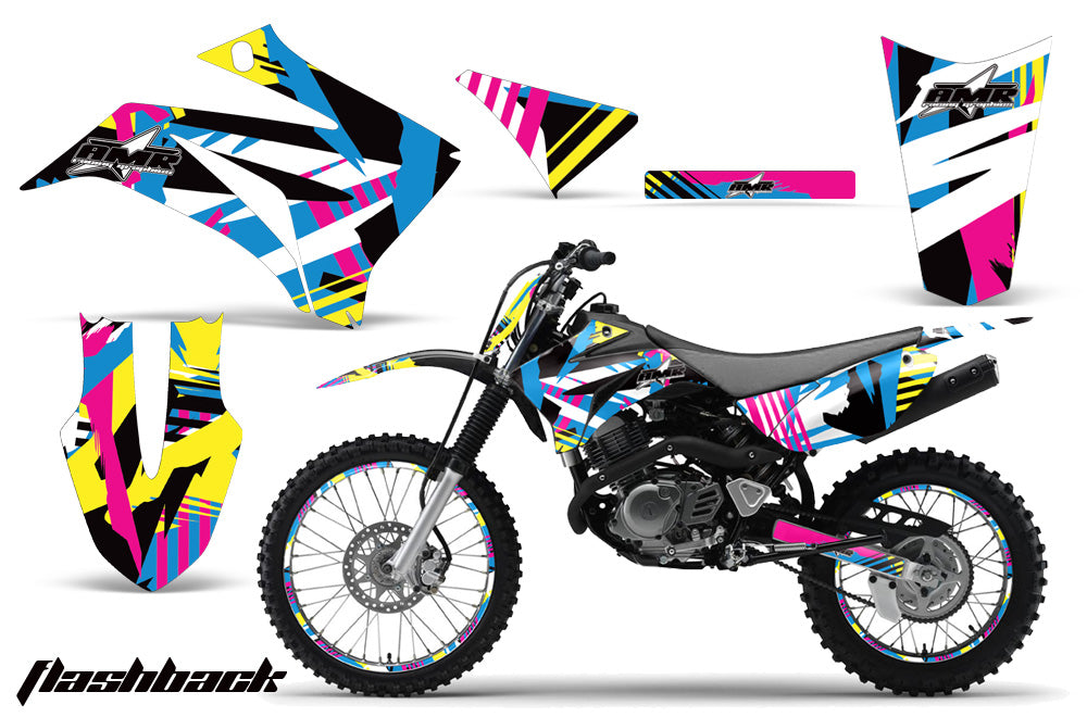 Graphics Kit MX Decal Wrap + # Plates For Yamaha TTR125LE 2008-2018 FLASHBACK-atv motorcycle utv parts accessories gear helmets jackets gloves pantsAll Terrain Depot