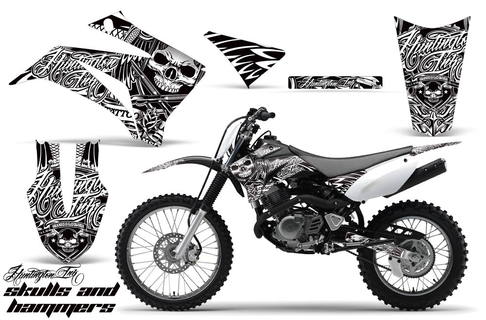 Dirt Bike Graphics Kit MX Decal Wrap For Yamaha TTR125LE 2008-2018 HISH WHITE-atv motorcycle utv parts accessories gear helmets jackets gloves pantsAll Terrain Depot