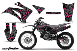 Graphics Kit MX Decal Wrap + # Plates For Yamaha TTR125LE 2008-2018 NORTHSTAR PINK BLACK-atv motorcycle utv parts accessories gear helmets jackets gloves pantsAll Terrain Depot