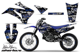 Graphics Kit MX Decal Wrap + # Plates For Yamaha TTR125LE 2008-2018 SSSH BLUE BLACK-atv motorcycle utv parts accessories gear helmets jackets gloves pantsAll Terrain Depot