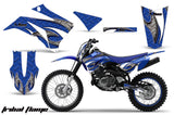 Graphics Kit MX Decal Wrap + # Plates For Yamaha TTR125LE 2008-2018 TRIBAL WHITE BLUE