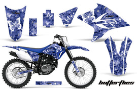Dirt Bike Decal Graphics Kit Sticker Wrap For Yamaha TTR230 2005-2018 BUTTERFLIES WHITE BLUE-atv motorcycle utv parts accessories gear helmets jackets gloves pantsAll Terrain Depot