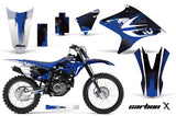 Graphics Kit Decal Sticker Wrap + # Plates For Yamaha TTR230 2005-2018 CARBONX BLUE