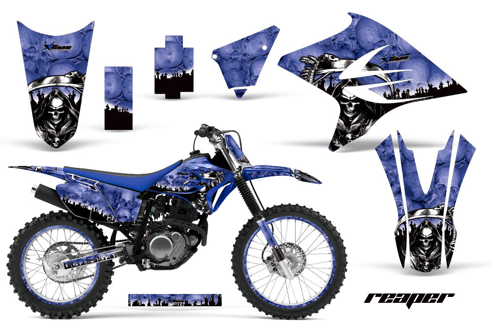 Graphics Kit Decal Sticker Wrap + # Plates For Yamaha TTR230 2005-2018 REAPER BLUE-atv motorcycle utv parts accessories gear helmets jackets gloves pantsAll Terrain Depot