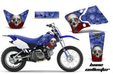 Dirt Bike Graphics Kit Decal Wrap For Yamaha TTR90 TTR90E 2000-2007 BONES BLUE
