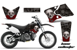 Dirt Bike Graphics Kit Decal Wrap For Yamaha TTR90 TTR90E 2000-2007 BONES BLACK-atv motorcycle utv parts accessories gear helmets jackets gloves pantsAll Terrain Depot