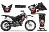 Dirt Bike Graphics Kit Decal Wrap For Yamaha TTR90 TTR90E 2000-2007 BONES BLACK