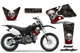 Dirt Bike Graphics Kit Decal Wrap For Yamaha TTR90 TTR90E 2000-2007 BONES BLACK