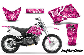 Dirt Bike Graphics Kit Decal Wrap For Yamaha TTR90 TTR90E 2000-2007 BUTTERFLIES WHITE PINK-atv motorcycle utv parts accessories gear helmets jackets gloves pantsAll Terrain Depot
