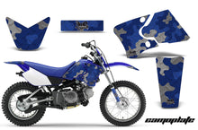 Load image into Gallery viewer, Dirt Bike Graphics Kit Decal Wrap For Yamaha TTR90 TTR90E 2000-2007 CAMOPLATE BLUE-atv motorcycle utv parts accessories gear helmets jackets gloves pantsAll Terrain Depot
