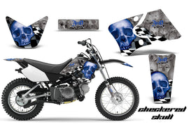 Dirt Bike Graphics Kit Decal Wrap For Yamaha TTR90 TTR90E 2000-2007 CHECKERED BLUE-atv motorcycle utv parts accessories gear helmets jackets gloves pantsAll Terrain Depot