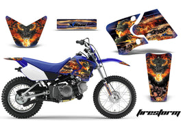 Dirt Bike Graphics Kit Decal Wrap For Yamaha TTR90 TTR90E 2000-2007 FIRESTORM BLUE-atv motorcycle utv parts accessories gear helmets jackets gloves pantsAll Terrain Depot