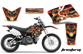 Dirt Bike Graphics Kit Decal Wrap For Yamaha TTR90 TTR90E 2000-2007 FIRESTORM RED-atv motorcycle utv parts accessories gear helmets jackets gloves pantsAll Terrain Depot