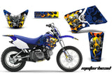 Dirt Bike Graphics Kit Decal Wrap For Yamaha TTR90 TTR90E 2000-2007 MOTORHEAD BLUE