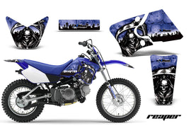 Dirt Bike Graphics Kit Decal Wrap For Yamaha TTR90 TTR90E 2000-2007 REAPER BLUE-atv motorcycle utv parts accessories gear helmets jackets gloves pantsAll Terrain Depot