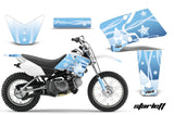 Dirt Bike Graphics Kit Decal Wrap For Yamaha TTR90 TTR90E 2000-2007 SLASH BLUE