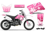 Dirt Bike Graphics Kit Decal Wrap For Yamaha TTR90 TTR90E 2000-2007 SLASH PINK