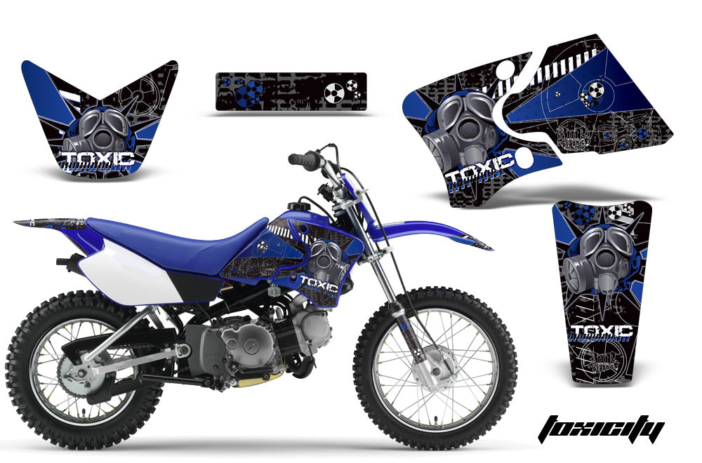 Dirt Bike Graphics Kit Decal Wrap For Yamaha TTR90 TTR90E 2000-2007 TOXIC BLUE BLACK-atv motorcycle utv parts accessories gear helmets jackets gloves pantsAll Terrain Depot