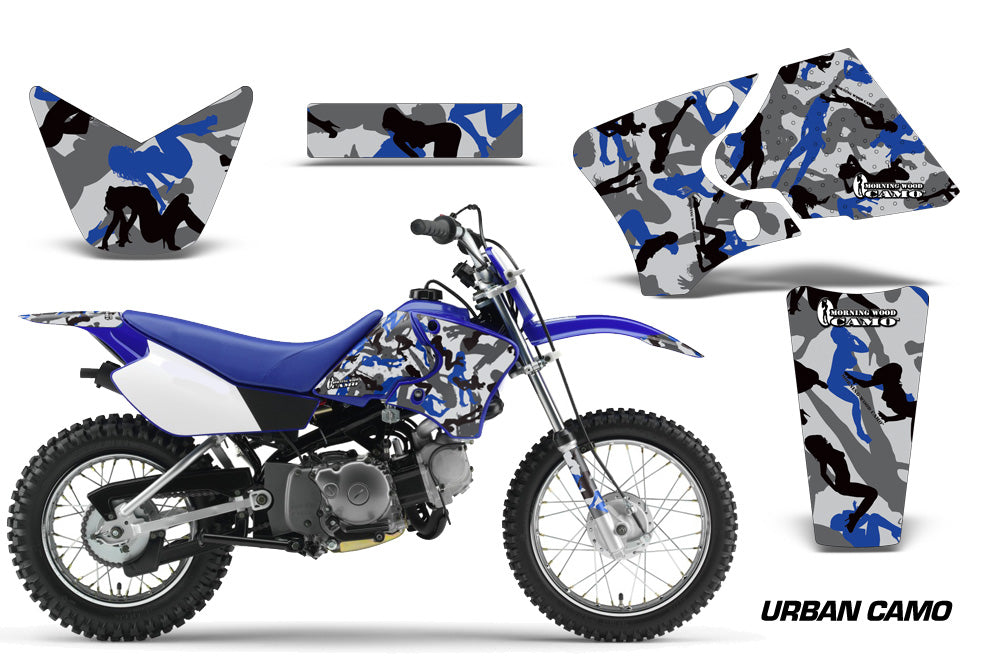 Dirt Bike Graphics Kit Decal Wrap For Yamaha TTR90 TTR90E 2000-2007 URBAN CAMO BLUE-atv motorcycle utv parts accessories gear helmets jackets gloves pantsAll Terrain Depot