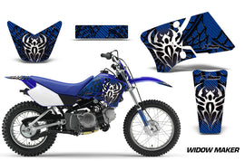 Dirt Bike Graphics Kit Decal Wrap For Yamaha TTR90 TTR90E 2000-2007 WIDOW BLACK BLUE-atv motorcycle utv parts accessories gear helmets jackets gloves pantsAll Terrain Depot