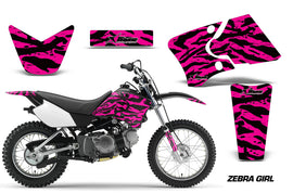 Dirt Bike Graphics Kit Decal Wrap For Yamaha TTR90 TTR90E 2000-2007 ZEBRA PINK-atv motorcycle utv parts accessories gear helmets jackets gloves pantsAll Terrain Depot