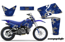Load image into Gallery viewer, Graphics Kit Decal Wrap + # Plates For Yamaha TTR90 TTR90E 2000-2007 CAMOPLATE BLUE-atv motorcycle utv parts accessories gear helmets jackets gloves pantsAll Terrain Depot