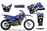 Graphics Kit Decal Wrap + # Plates For Yamaha TTR90 TTR90E 2000-2007 REAPER BLUE