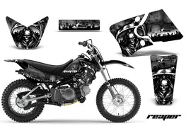Graphics Kit Decal Wrap + # Plates For Yamaha TTR90 TTR90E 2000-2007 REAPER BLACK-atv motorcycle utv parts accessories gear helmets jackets gloves pantsAll Terrain Depot