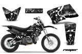 Graphics Kit Decal Wrap + # Plates For Yamaha TTR90 TTR90E 2000-2007 REAPER BLACK