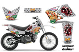 Graphics Kit Decal Wrap + # Plates For Yamaha TTR90 TTR90E 2000-2007 VEGAS SILVER