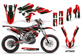 Graphics Kit Decal Wrap + # Plates For Yamaha WR250F 2015-2018 WR450F 2016-2018 ATTACK RED-atv motorcycle utv parts accessories gear helmets jackets gloves pantsAll Terrain Depot