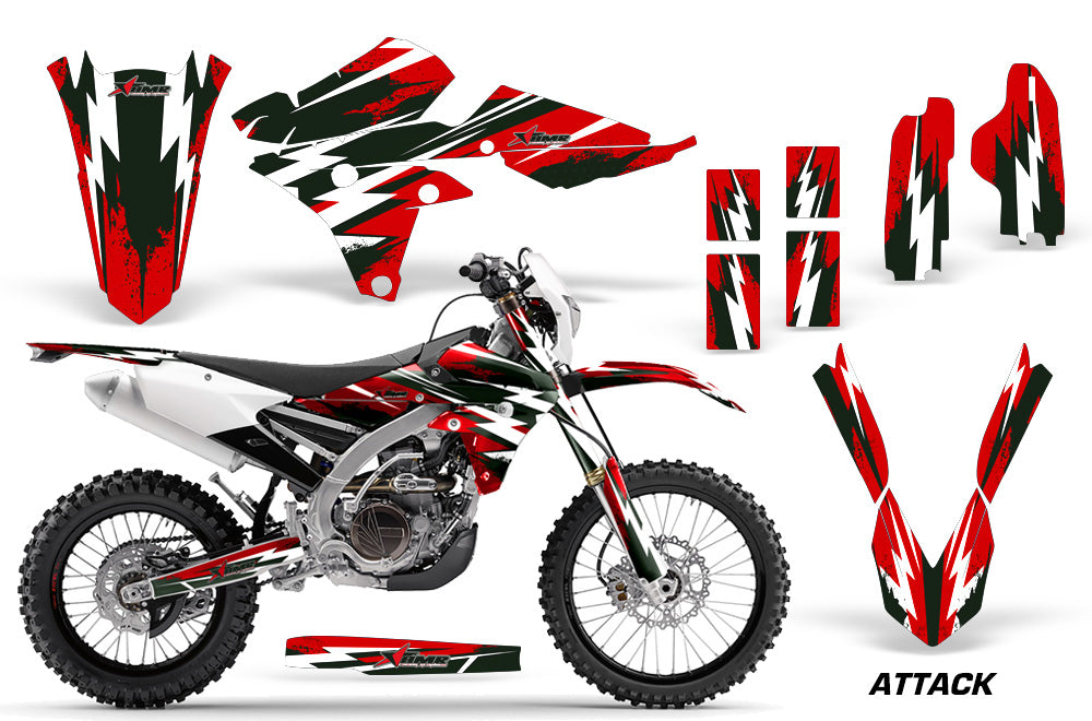 Dirt Bike Graphics Kit Decal Wrap For Yamaha WR250F 2015-2018 WR450F 2016-2018 ATTACK RED-atv motorcycle utv parts accessories gear helmets jackets gloves pantsAll Terrain Depot