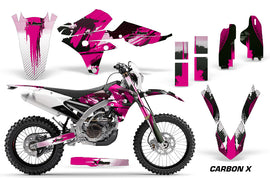 Dirt Bike Graphics Kit Decal Wrap For Yamaha WR250F 2015-2018 WR450F 2016-2018 CARBONX PINK-atv motorcycle utv parts accessories gear helmets jackets gloves pantsAll Terrain Depot