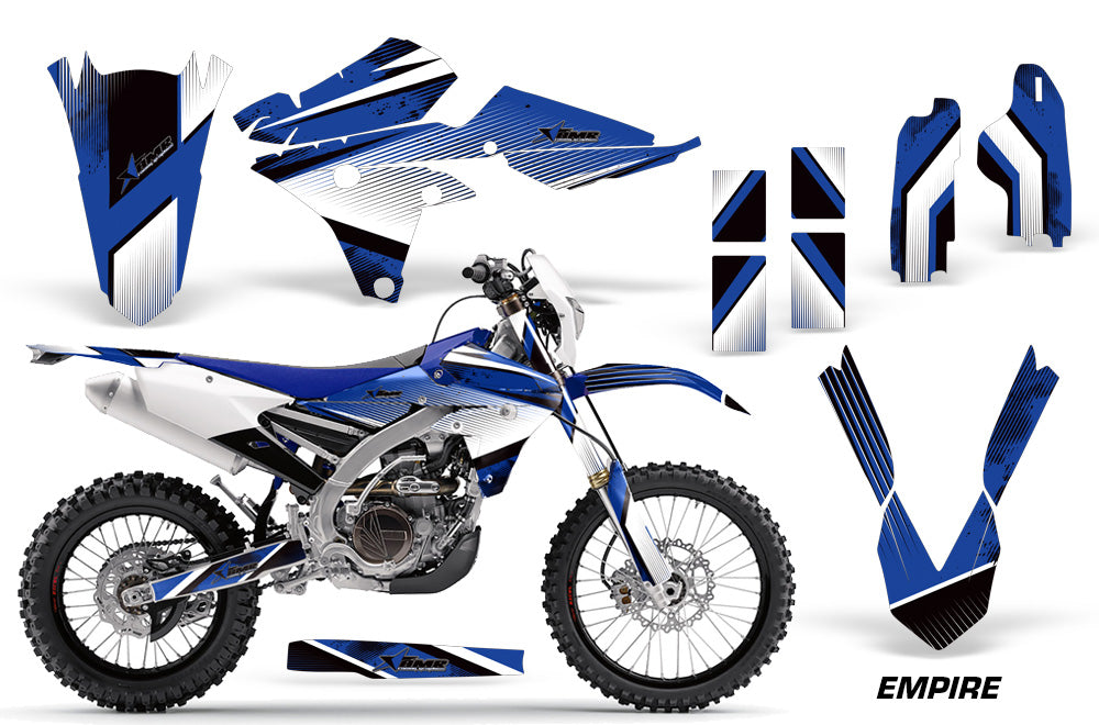 Dirt Bike Graphics Kit Decal Wrap For Yamaha WR250F 2015-2018 WR450F 2016-2018 EMPIRE BLUE-atv motorcycle utv parts accessories gear helmets jackets gloves pantsAll Terrain Depot