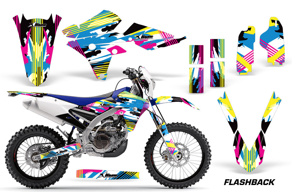 Dirt Bike Graphics Kit Decal Wrap For Yamaha WR250F 2015-2018 WR450F 2016-2018 FLASHBACK-atv motorcycle utv parts accessories gear helmets jackets gloves pantsAll Terrain Depot