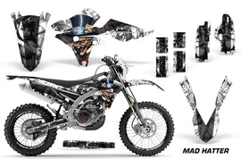 Graphics Kit Decal Wrap + # Plates For Yamaha WR250F 2015-2018 WR450F 2016-2018 HATTER WHITE BLACK-atv motorcycle utv parts accessories gear helmets jackets gloves pantsAll Terrain Depot