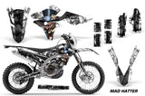 Graphics Kit Decal Wrap + # Plates For Yamaha WR250F 2015-2018 WR450F 2016-2018 HATTER WHITE BLACK