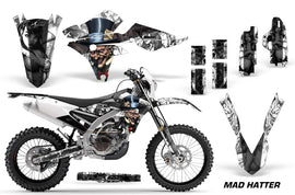 Dirt Bike Graphics Kit Decal Wrap For Yamaha WR250F 2015-2018 WR450F 2016-2018 HATTER BLACK WHITE-atv motorcycle utv parts accessories gear helmets jackets gloves pantsAll Terrain Depot