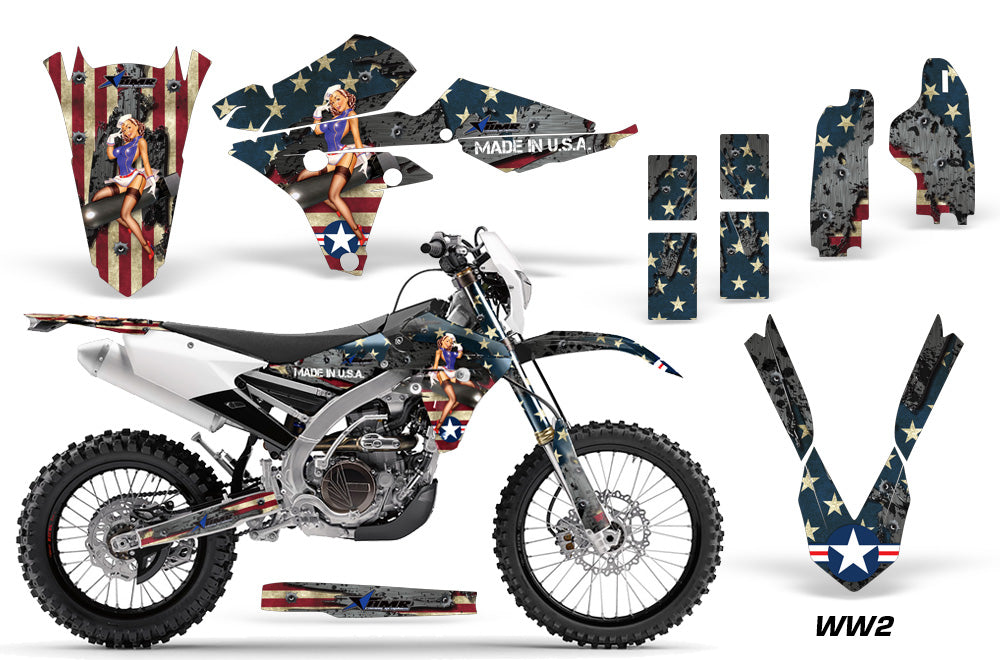 Dirt Bike Graphics Kit Decal Wrap For Yamaha WR250F 2015-2018 WR450F 2016-2018 WW2 BOMBER-atv motorcycle utv parts accessories gear helmets jackets gloves pantsAll Terrain Depot